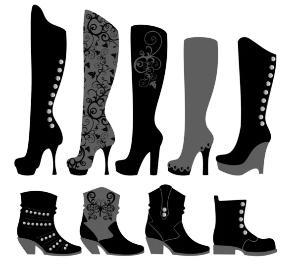 Zapatos de las señoras de moda — Vector de stock