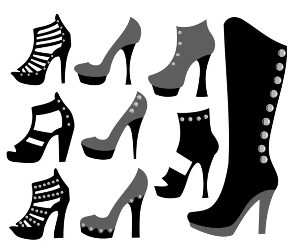 Chaussures de dames à la mode — Image vectorielle