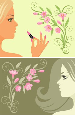 çiçek ile sarışın