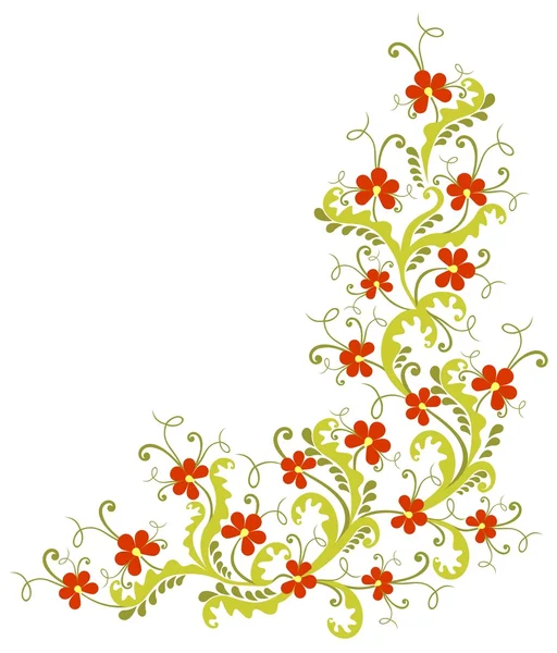 Conception florale pour livre et carte postale — Image vectorielle