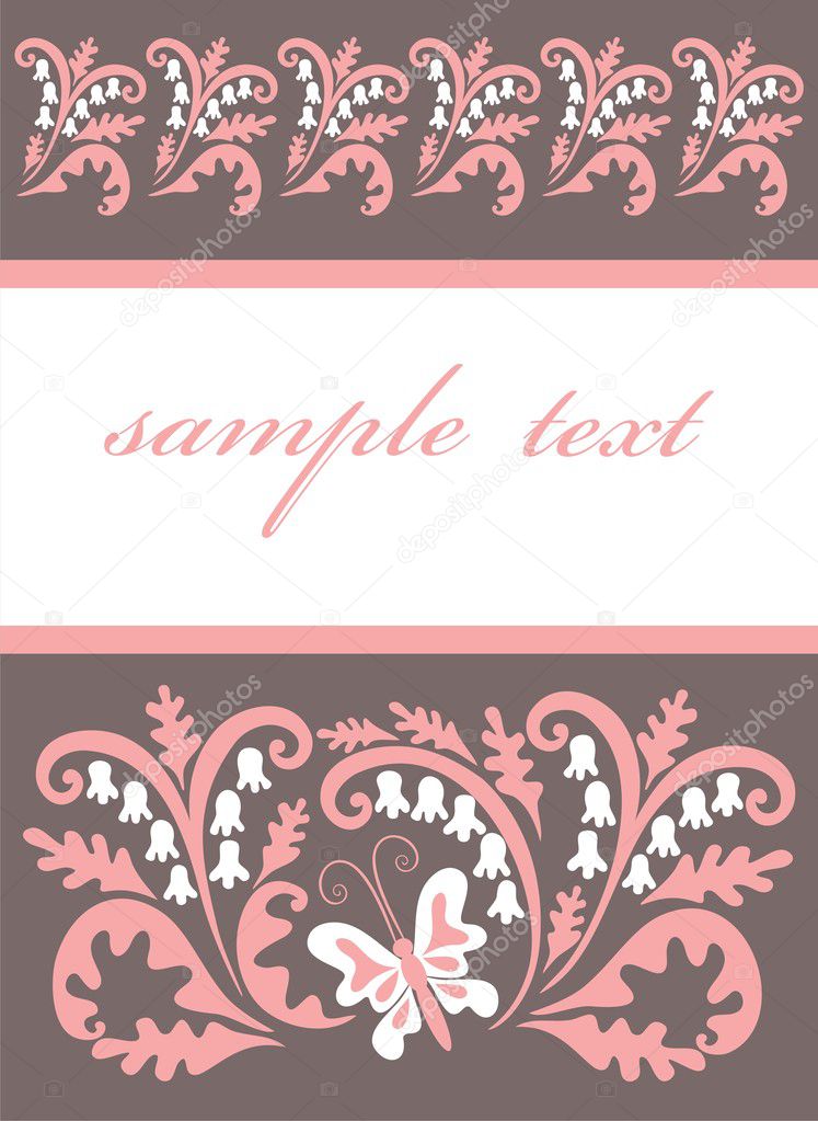 Diseño floral para libro y postal vector, gráfico vectorial