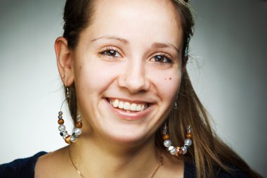 Elegant beautiful woman wearing jewelry.