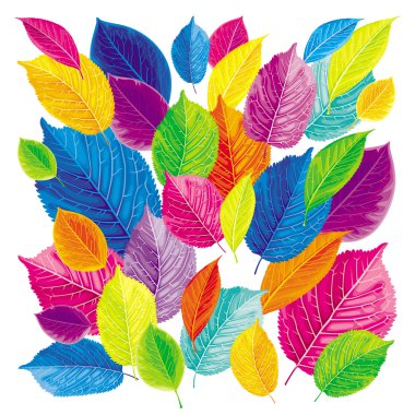 Bright leaves background clipart