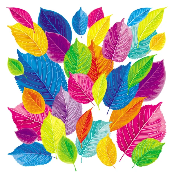 Яркие листья фона — стоковый вектор