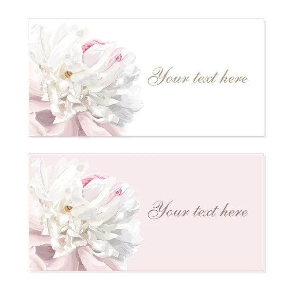 Jeu de cartes de voeux fleurs — Image vectorielle