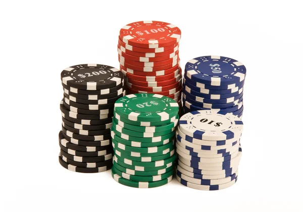 Bunch of casino chips. — Stock Photo, Image