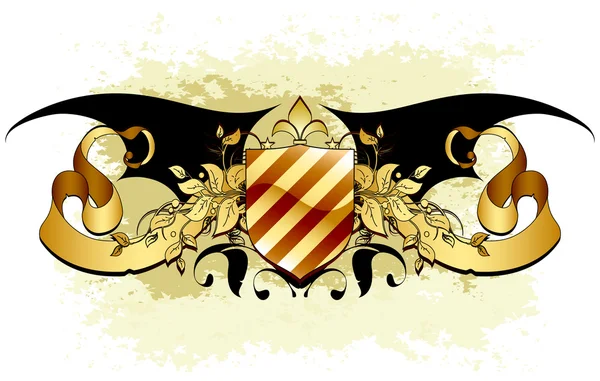 Escudo ornamental — Vetor de Stock