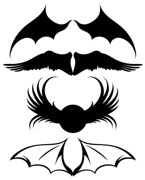 Ensemble d'ailes — Image vectorielle