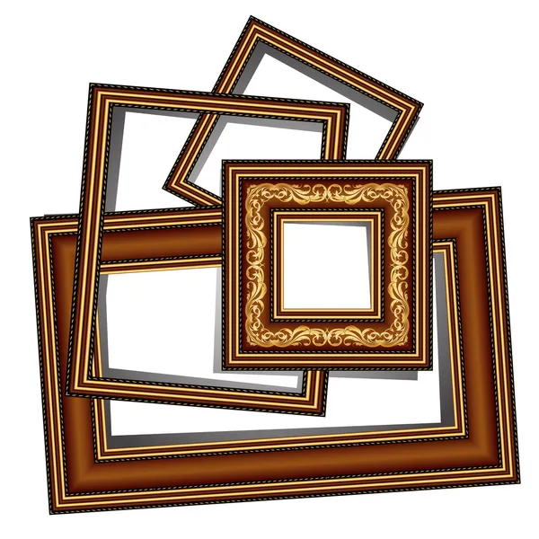 stock vector Vintage baguette frames