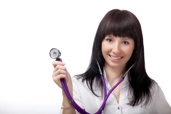 Woman doctor with stethoscope — Stock Photo, Image