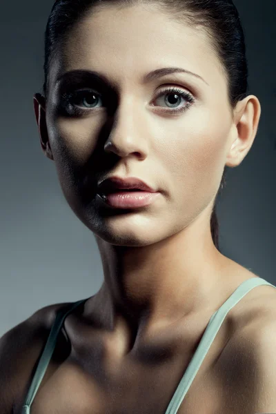 Beautiful woman closeup portrait — Stok fotoğraf