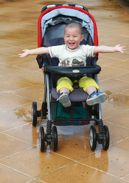 stock image Cute baby in the stroller