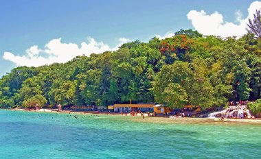 The Beach at Dunn's River Falls,Jamaica clipart