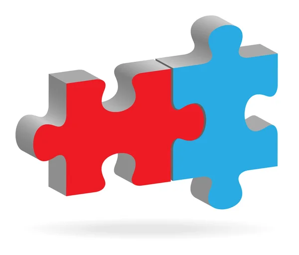 Deux puzzles — Image vectorielle