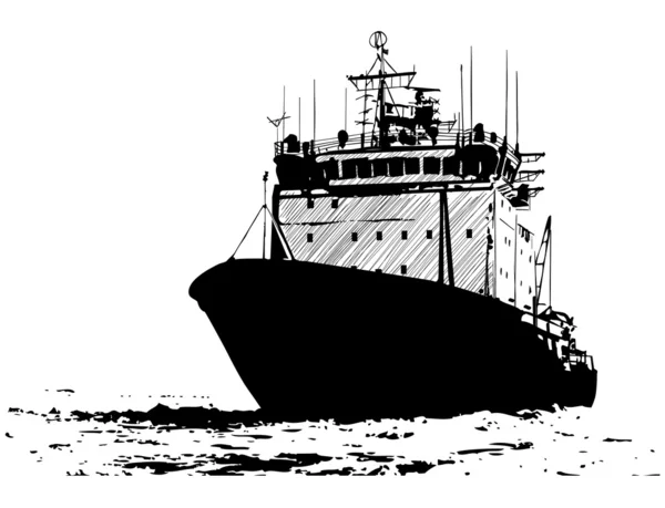 Esbozo del barco — Vector de stock