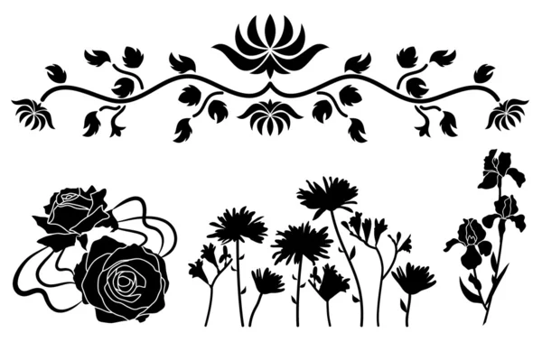 Blume dekorativer Schmuck — Stockvektor