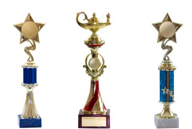 Three awards isolated on white bacground clipart