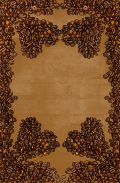 コーヒー豆の背景が大好き — ストック写真