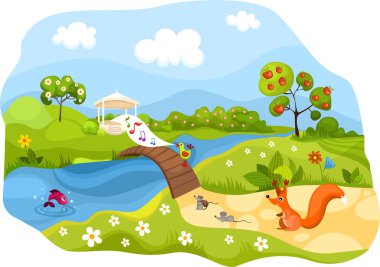 Spring card clipart