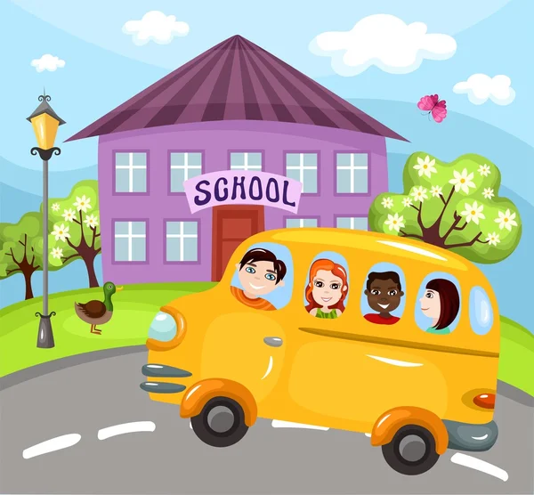 Schoolbus — Stockový vektor