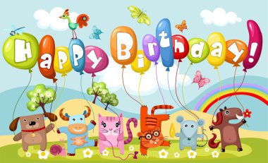 Birthday card clipart