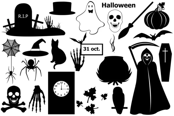 Элементы Хэллоуина — стоковый вектор