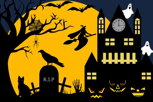 Illustrazione Halloween — Vettoriale Stock