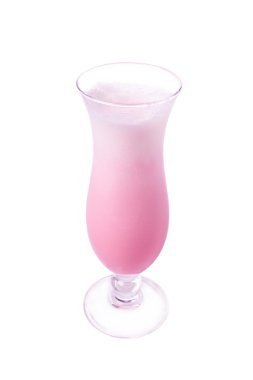 Çilekli milkshake. alkol.