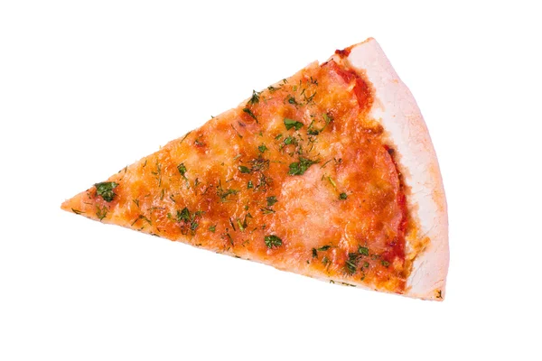 Een stuk kaas pizza — Stockfoto