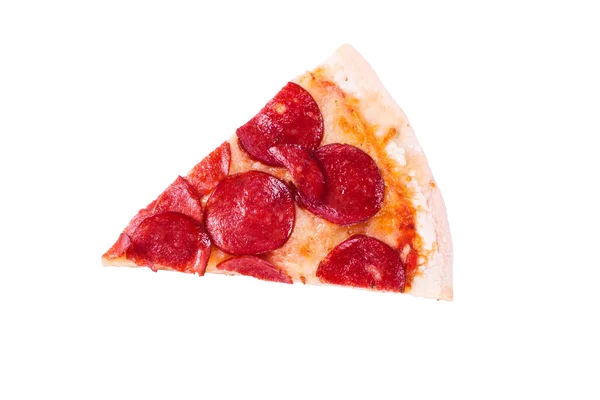 Um pedaço de pizza de salsicha — Fotografia de Stock