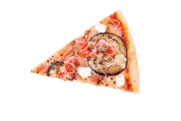 Ein Stück Gemüsepizza — Stockfoto