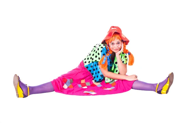 Holiday, clown girl — Stock Photo, Image