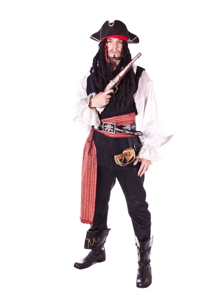 Muž v maškarádě. pirát Stock Obrázky