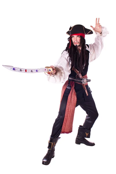 Muž v maškarádě. pirát — Stock fotografie