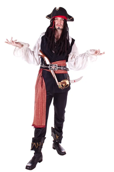 Człowiek w maskarada. pirat — Zdjęcie stockowe