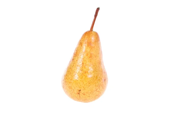 Två aptitretande päron med ett blad. — Stockfoto