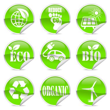 Eco label and sticker clipart