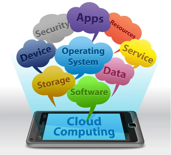 Cloud Computing su Smartphone — Foto Stock