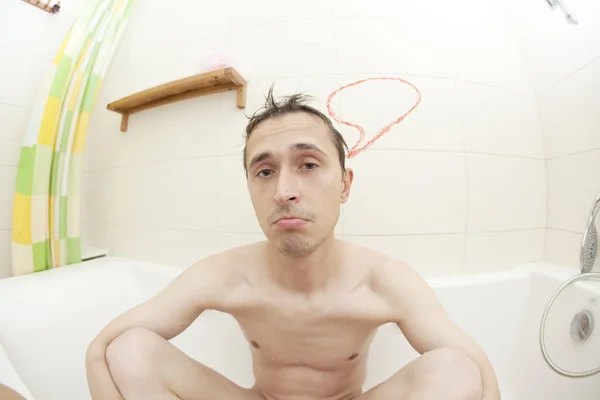 浴室と思うの男 — ストック写真