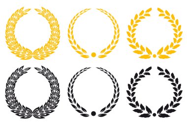 Set of laurel wreaths clipart