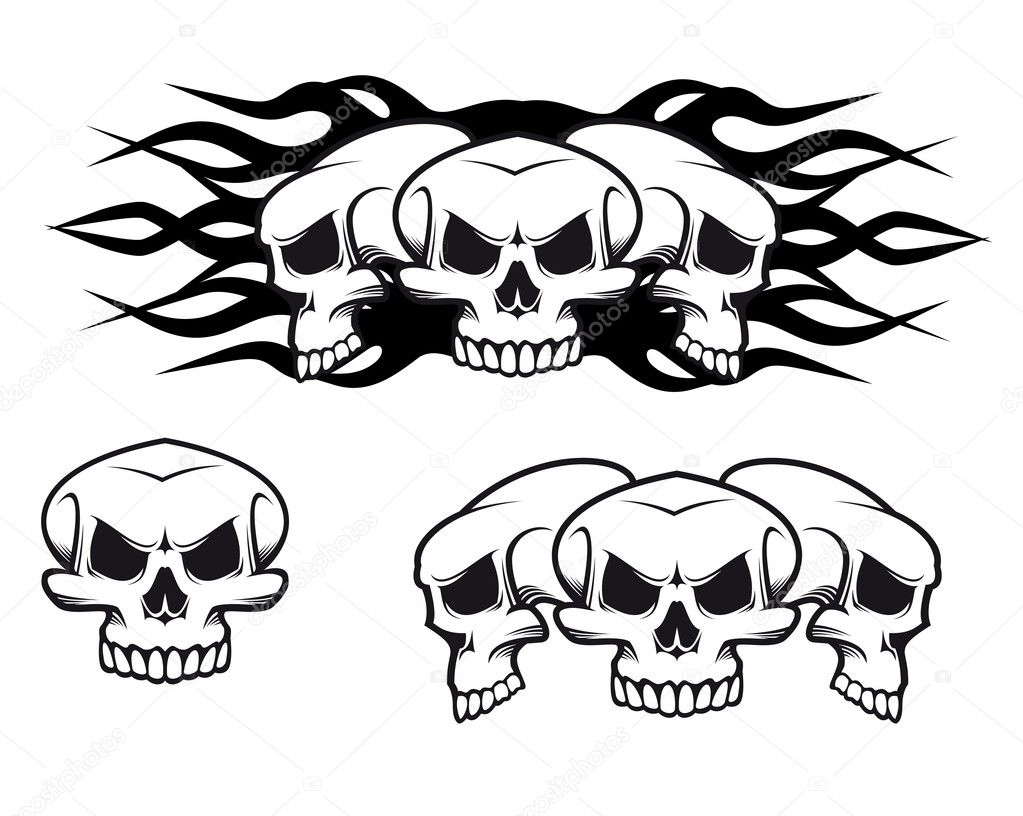 Skulls tattoo Stock Vector Image by ©Seamartini #5383482