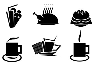 Fast food symbols clipart