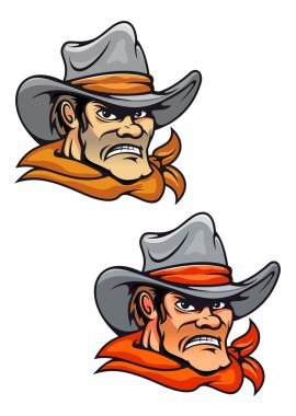 Angry cowboy clipart