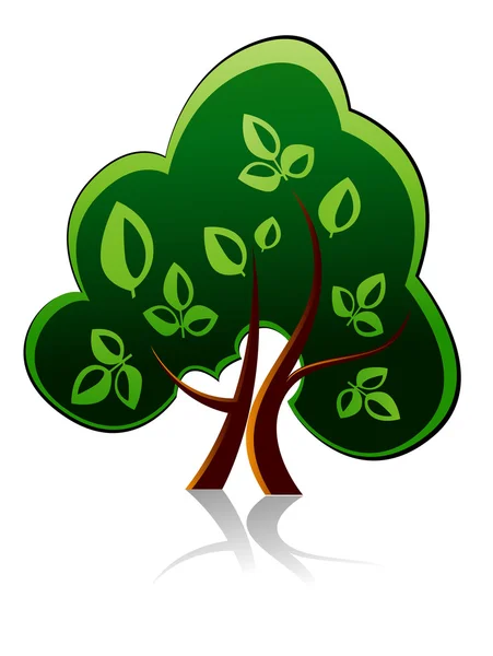 Drzewo ikona — Wektor stockowy