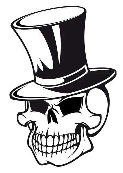 Skull in hat — Stock Vector