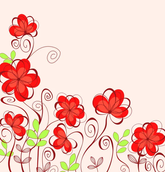 Fleurs d'été fond — Image vectorielle