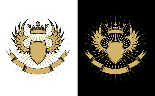 Desain heraldik - Stok Vektor