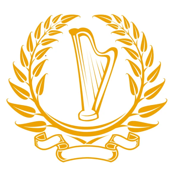 Símbolo de harpa — Vetor de Stock