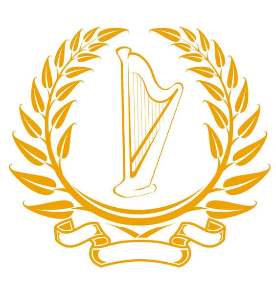 Símbolo de harpa — Vetor de Stock