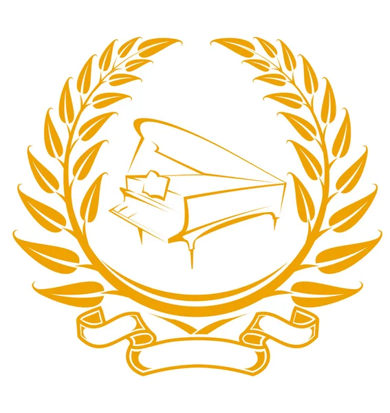 Symbol fortepian — Wektor stockowy